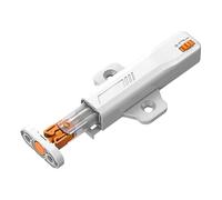 Push to Open Cabinet Hardware, Heavy Duty Door Touch Latch, Kitchen Door Pushing Release Latches, ABS, Metal Material, Cabinets Press Out Latch for Doors, Closet and RV, 11.3 x 3.2 cm
