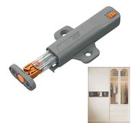 Push to Open Cabinet Latch - 4.4x1.3 in Adjustable Handleless Hardware, ABS Metal Construction, 30N Strong Ejection Force | Touch Release Door Catch System for Kitchen Wardrobe Drawer Heavy Panel