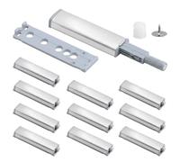 Push to Open Door Catches 12 Packs Cupboard Push Open Catch Latch Release Magnetic Soft Close Dampers Drawer Pushs Latch Touch Push Opener Door with Mount Screws for Wardrobe Kitchen Cabinet Closet