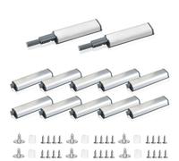 Push to Open Door Catches, 12 PCS Magnetic Push Latch Door Push Opener Soft Close Dampers for Kitchen Closet Cabinet Wardrobe, Screw Fixing