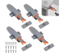 Push to Open Door Catches 4 Pack Automatic Push-to-Close Latch Heavy Duty Cupboard Catch Strong 30 N Spring Release Drawer Touch Push Door Catch for Cabinets Kitchen Wardrobes Closets