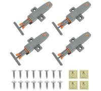 Push to Open Door Catches 4Pcs Hidden Cupboard Lock Non Magnetic Strong 30N Heavy Duty Self Closing Push to Open Release Latch for Pull Touch Rebound Drawer Kitchen Cabinets Closets Wardrobes Closures