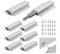 Push to Open Door Catches, 8 Packs Cupboard Push Open Catch Latch Release for Kitchen Closet Door Closing Cabinet Push Open Touch Push Close Drawer Opener Wardrobe Closure Closer