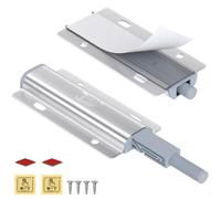 Push to Open Door Catches for Cupboard Jiayi 2 Pack Touch Open Door Latch Magnetic Spring Push Release Drawer Push Latch for Closet Closing Wardrobe Closure