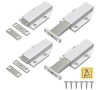 Push to Open Door Catches Jiayi 4 Pack Cabinet Magnetic Push Spring Catches Cupboard Touch Latch Release Door Magnet Kitchen Drawer Closer Push Opener for RV Door Damper Large Wardrobe Closure
