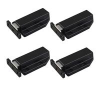 Push to Open Door Catches, Magnetic Push to Open Latch, Cabinet Catches for Kitchen Cabinet Push-to-Open Installation, Furniture Renovation Without Handles, RV Space-Saving Solutions, Black 4 Pack