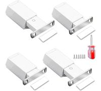 Push to Open Door Latch Cabinet Hardware ZKRIOC 4 Pack Magnetic Push Latch & Lock Heavy Duty Touch Latch and Catch for Hidden Door Drawer Push Release Tip on Strong Pop Out, White
