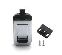 Push to Open Drawer Lock for RV Cabinet, 60x36mm Zinc Alloy Keyless | Tool-Free Spring Loaded Handle for 12mm Doors, for durable ABS Build in Silvery Finish(A)