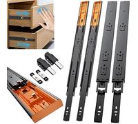 Push to Open Drawer Slides,3-Fold Full Extension Slides,Drawer Slides Open and Close with a Single Push,Have a rebounder, which has a Stronger Rebound
