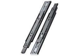 Push to Open Drawer Slides Full Extension handleless Side Mount Ball Bearing Metal Black Rails Track Guide Runners (10 inch)(304 Stainless Steel,10inch (25cm))