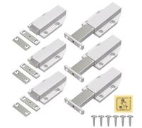 Push to Open Magnet Pressure Door Opener Jiayi 6 Pieces Heavy Duty Cupboard Door Opener Tip On for Doors Fitting Furniture Drawers Pressure Opener Cupboard Door Opener Magnetic Catch Pressure Door