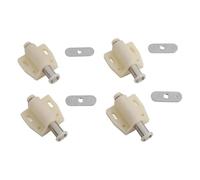 Push-to-Open Magnetic Cabinet Latch Catch for Kitchen Cupboards, Wardrobes & Bathroom Doors - 55 mm x 39 mm ABS Touch-Release Mechanism, White or B(Black)