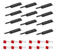 Push to Open Magnetic Cabinet Latches, Touch Latches for Cabinet Doors, Adjustable 1-7 mm Cabinet Push Open Hardware, Surface Mount or Recessed for Drawers, Cupboards, Closets (12, Black)