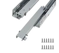 Push to Open Soft Close Drawer Slides 250-550mm - Bottom Mounted Rolling Runners for Smooth Operation & Easy Access Perfect for Kitchen Cabinets & Furniture 1 Pair