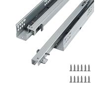 Push to Open Soft Close Drawer Slides 250mm-550mm Bottom Mounted Rolling Runners 1 Pair - Smooth Operation for Kitchen & Furniture Easy Installation Upgrade Your Storage Solution
