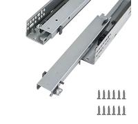 Push to Open Soft Close Drawer Slides 500mm - 550mm Bottom Mounted Rolling Runners 1 Pair Three-Section Design for Smooth Operation Ideal for Kitchen & Furniture.