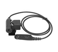 Push To Talk Connector For Motorola Radios Tactical Headset Adapter With Big PTT Button And Metal Clip For GP Series APX Series XPR Series Radios