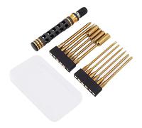 Push Type 12 in 1 Screwdriver Tool Set, Multi Bit Screwdriver Repair Kit, Ergonomic High Toughness Alloy Screw Driver for RC Drone Car Model Assembly and Maintenance