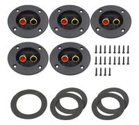 Push Type Gold Plated Car Speaker Terminal Cup Boxes 2/4 PCS for Secure and Reliable Audio Connections in Cars (Set Of 5)