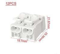 Push Type Terminal Block 2P 3P 4P 5P Quick Connect Electrical Connector with Test Hole for LED Strip Lights and Home Wiring, Rated 450V 16A, Copper Material(2 DIGITS)