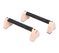 Push Up Bar Set - Solid Wood Handles, 2X Floor Support, Ergonomic Grip, Anti-Slip, Equipment for Home Gym, Calisthenics Training, Training