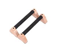 Push Up Bars, 2X Parallettes Handles, Wooden Grip Strength Tool, Home Gym Trainer, Equipment with Support for Calisthenics, Fitness, Upper Body, Exercise Routine, Black