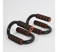 Push Up Bars Pair S Shape Non Slip Handles Portable Strength Training Stands for Home Gym Chest Shoulder Workout Equipment (Black)