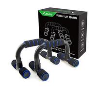 Push Up Bars Stand, Fitness Press Up Bars for Home Gym Fitness Exercise Chest Muscle Training, Strength Workouts, Pull Ups, PP Handles with Cushioned Foam Grip & Non-slip Base Portable (Upgrade Blue)