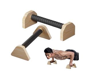 Push Up Bars, Strength Training Hand, Grip Bars, 9 Inch Non Slip Core Workout Stands with Foam Handles, Durable ABS Fitness Trainer Tools with Stable Base, Home Gym Exercise Equipment for Planks