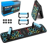 Push Up Board - 17-in-1 Colour-Coded Foldable Workout System for Chest, Back, Shoulders & Triceps - Home Fitness Equipment with Non-Slip Handles for Men & Women
