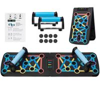 Push Up Board, Foldable Press Up Board Multi-function Home Workout Equipment, Burn Fat Strength Training Equipment for Effectively Exercise the Muscle of the Upper Body (17 in 1)