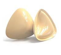 Sticky Bra Push Up Bra, 2 Pairs Stick on Bra Double-Sided Women's Adhesive Bra Bra Pads Inserts, Triangle Silicone Bra Inserts for Women Girls Bra Any Cup Cover (UK, Cup & Band, B, Plus Girls, yellow)