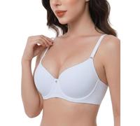 Push Up Bra for Women, Underwired Padded T-Shirt Bra with Adjustable Straps | 85% Nylon & 15% Elastane, Smooth Moulded Cups, U-Shaped Back and Hook-and-Eye Closure for Everyday Wear
