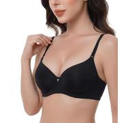 Push Up Bra for Women, Underwired Padded T-Shirt Bra with Adjustable Straps | 85% Nylon & 15% Elastane, Smooth Moulded Cups, U-Shaped Back and Hook-and-Eye Closure for Everyday Wear