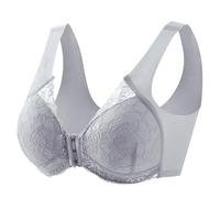 Push up Bras for Women Front Fastening Bra for The Elderly Floral Lace Full Coverage High Impact Sports Bras Large Breasts Wire Free Bra Underwear Sports Women High Impact Non Padded