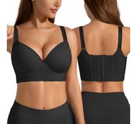 Push Up Bras for Women, Supportive Underwear, Back Smoothing Underwired Bra | Adjustable Non-slip Shoulder Straps, Natural Lift, Smoothes Back Fat, 3D Contour Shaping Design，Prevent Sagging