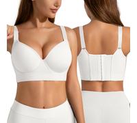 Push Up Bras for Women, Supportive Underwear, Back Smoothing Underwired Bra | Adjustable Non-slip Shoulder Straps, Natural Lift, Smoothes Back Fat, 3D Contour Shaping Design，Prevent Sagging