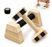 Push-up handles, 2 push up bars, wooden parallettes, joint-friendly push-up handles, calisthenics equipment, fitness equipment for home, handstand, push-ups
