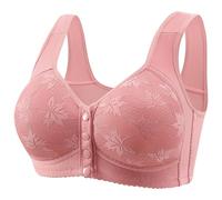 Push Up Lace Bras for Women UK Breathable Stretch Front Closure Button Buckle Sports Bra High Impact Support Wireless Plus Size Yoga Bralettes Comfy Soft Everyday Bras
