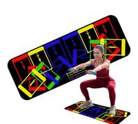 Push Up Mat, PU Function Pushup Guide Mats, 15.35x39.76 Inches Foldable Rug & Lightweight Design, Home Gym Fitness Equipment for Full Body Strength Training, and Bodybuilding