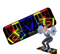 Push Up Training Mat - Non-Slip Emerge Mat Exercise Guide Print Padded Training Mat Durable Fitness Equipment Space Saving Fitness Accessories | Strength Training