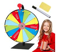 Push Wheel - Table Turntable Game, Multi Color Spinner | 15 Slots Fortune Heavy for Carnival Fair, Funny Roulette Party Contest