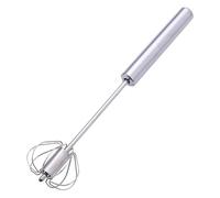Push Whisk - Rotating Hand Egg Beater, Semi-Automatic Kitchen Tool, Non-stick Stirrer Long Handle for Whisking Whipping Frothing | Mixing Blending Cooking Gadget Manual Mixer Handheld Kitchen Accessor