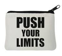 Push Your Limits Neoprene Coin Purse Pouch 10x11cm White