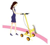 Pushable Paint Striping Machine for Concrete, Adjustable Line Width, Road Playing Field Marking Equipment