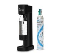 PUSHAIR Soda Maker DAFI Black Siphon + CO2 Cartridge + 0.7L Bottle - Perfect Sparkling Water in Your Kitchen, Simplicity and Functionality