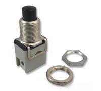 PUSHBUTTON, Plastic, 12MM, NC, Black, Pushbutton Switches, Push Buttons, Qty.1 | 1212C2
