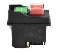 Pushbutton Power Switch KJD17 120V 5 Pin Electromagnetic Switch 16A 1/2HP with Undervoltage and Power-Off Protection for Garden Tools, Machine Tools, Large