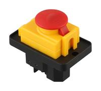 Pushbutton Switch for DZ05 7-Pin 380V 10A 3-Phase On/Off Control with IP55 Waterproof Rating for Industrial Machine Tools, Lathe, Table Saws, Drills, Grinders