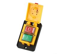 Pushbutton Switch for DZ05 7-Pin 380V 10A 3-Phase On/Off Switch AC400V IP55 Waterproof Electromagnetic Stop Function for Industrial Machine Tools